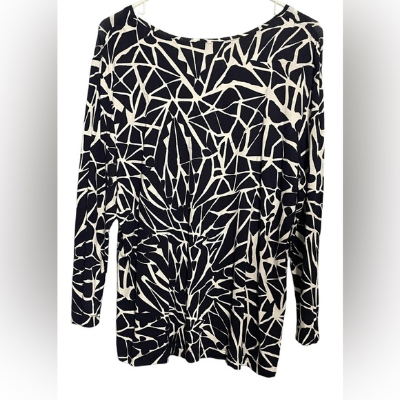 CHICOS blouse for women size:2 printed color:blue/white - Picture 3 of 6